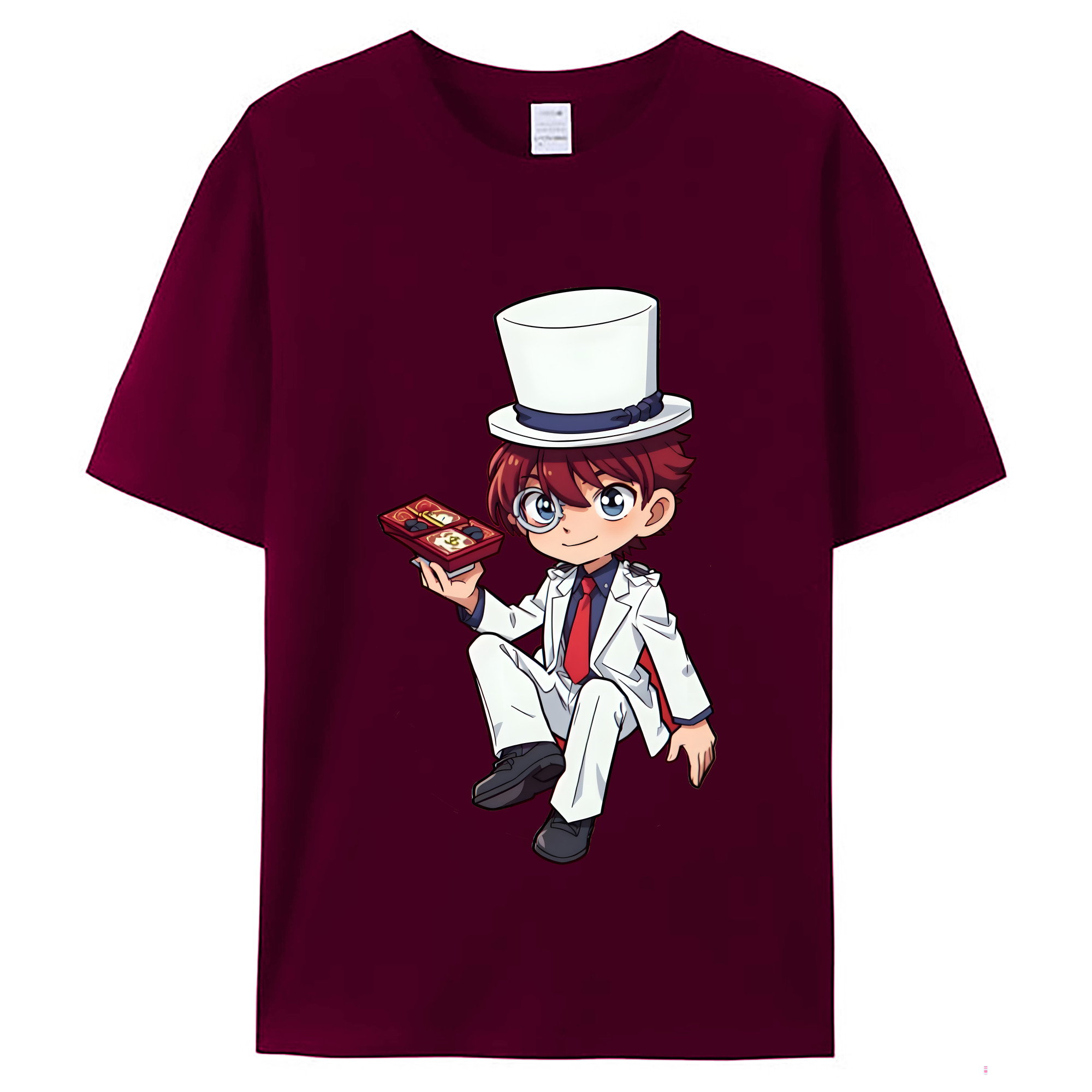 （画像用） 名探偵コナン くろば かいと Detective Conan Kuroba Kaito レディースカジュアルプリントTシャツ（綿100％）
